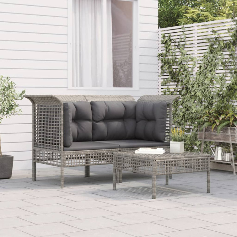 Marlow Home Co Sitzer Lounge Set Lavendon Aus Polyrattan Mit Polster